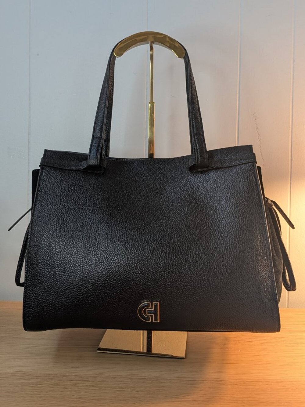 Cole Haan Grand Ambition Side Cinch Satchel Black
